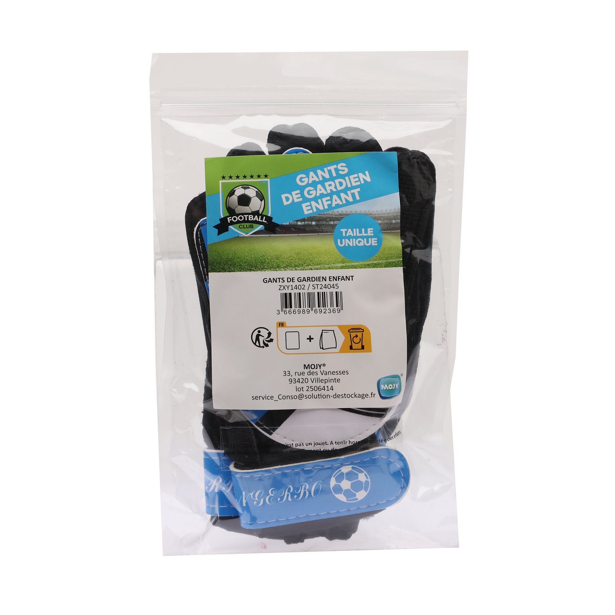 Stokomani gants de gardien enfant bleus foot