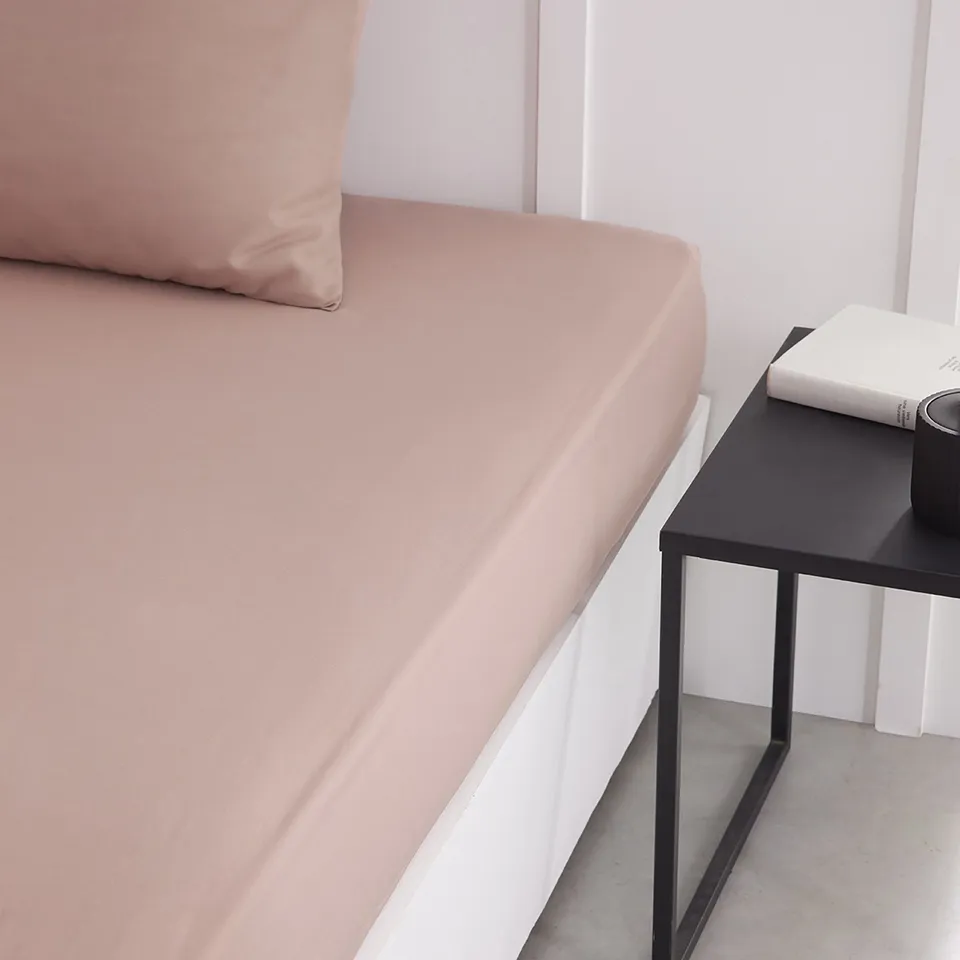 Drap-housse tendance rose 57 fils linge de lit chambre
