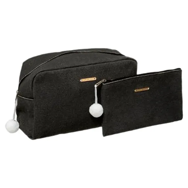 Stokomani Beauté set 2 trousses toilette maquillage noir
