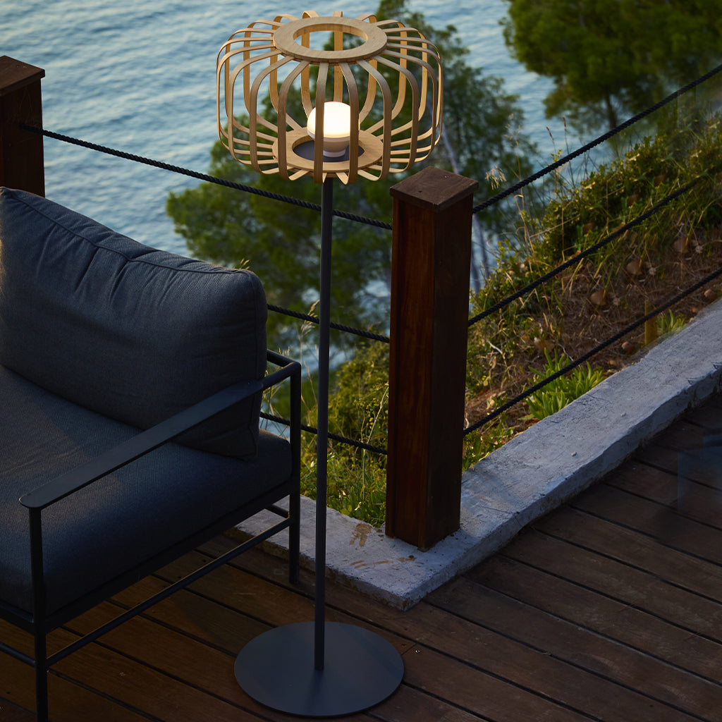 Red Deco Standy Bambou H150cm lampadaire sans fil multicolore