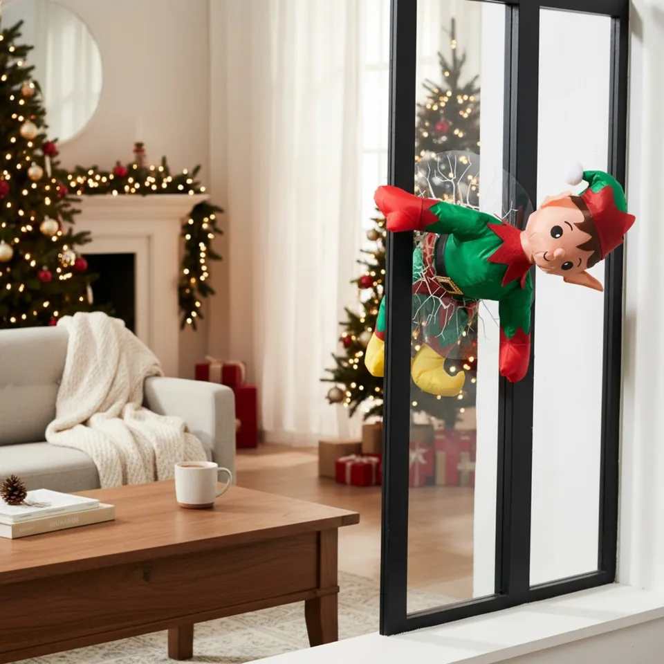 Stokomani Fêtes et cérémonies décoration ventouse Père Noël lutin