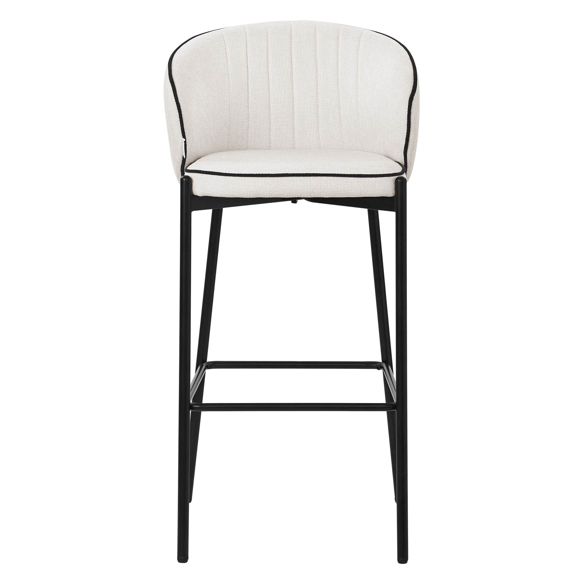 ECD Germany Möbel tabouret bar tissu anthracite lot de 2