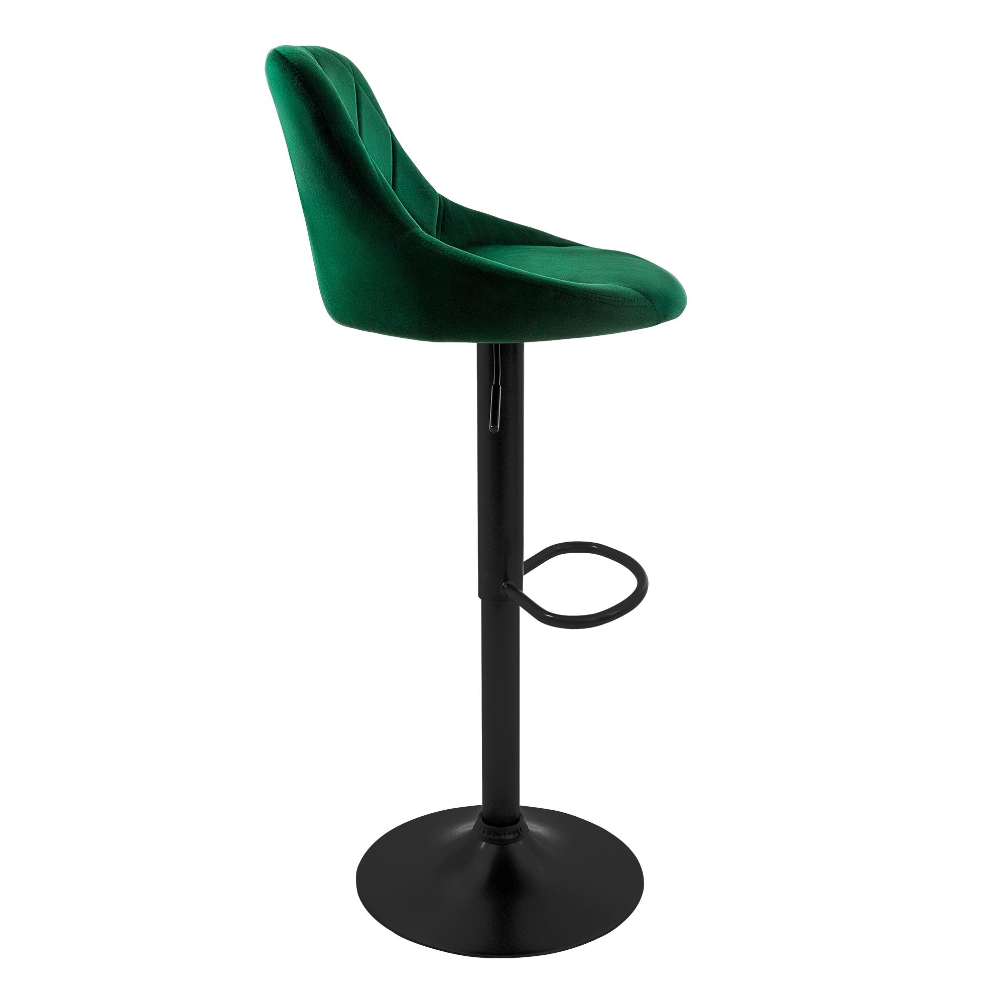 ML-Design tabouret de bar velours vert réglable lot de 4