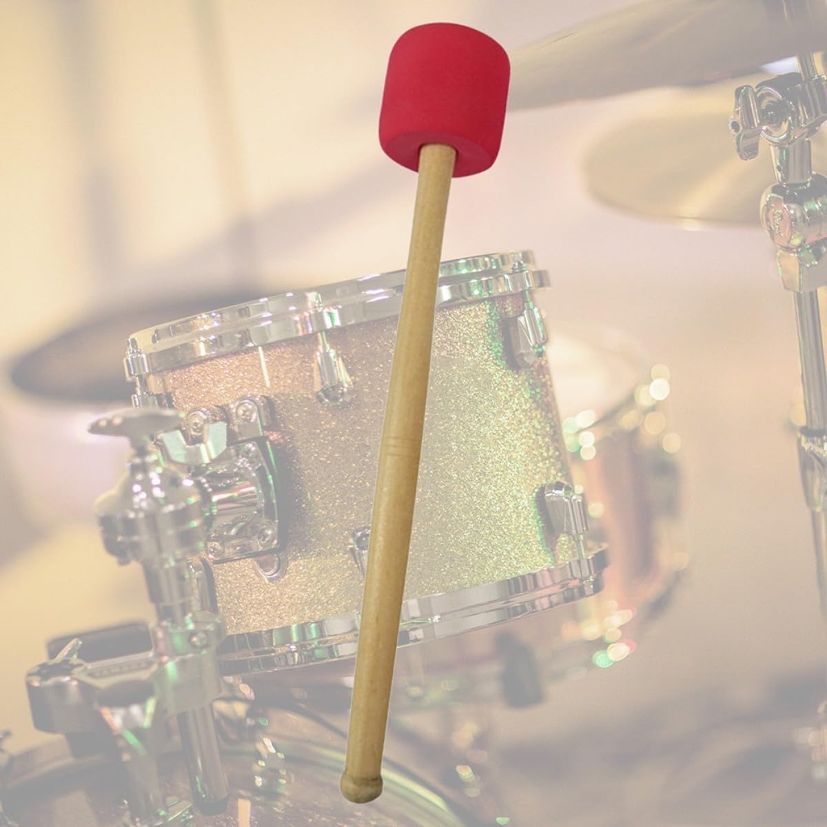 Milisten Marteau Grosse Caisse Bois Mousse Rouge 33CM