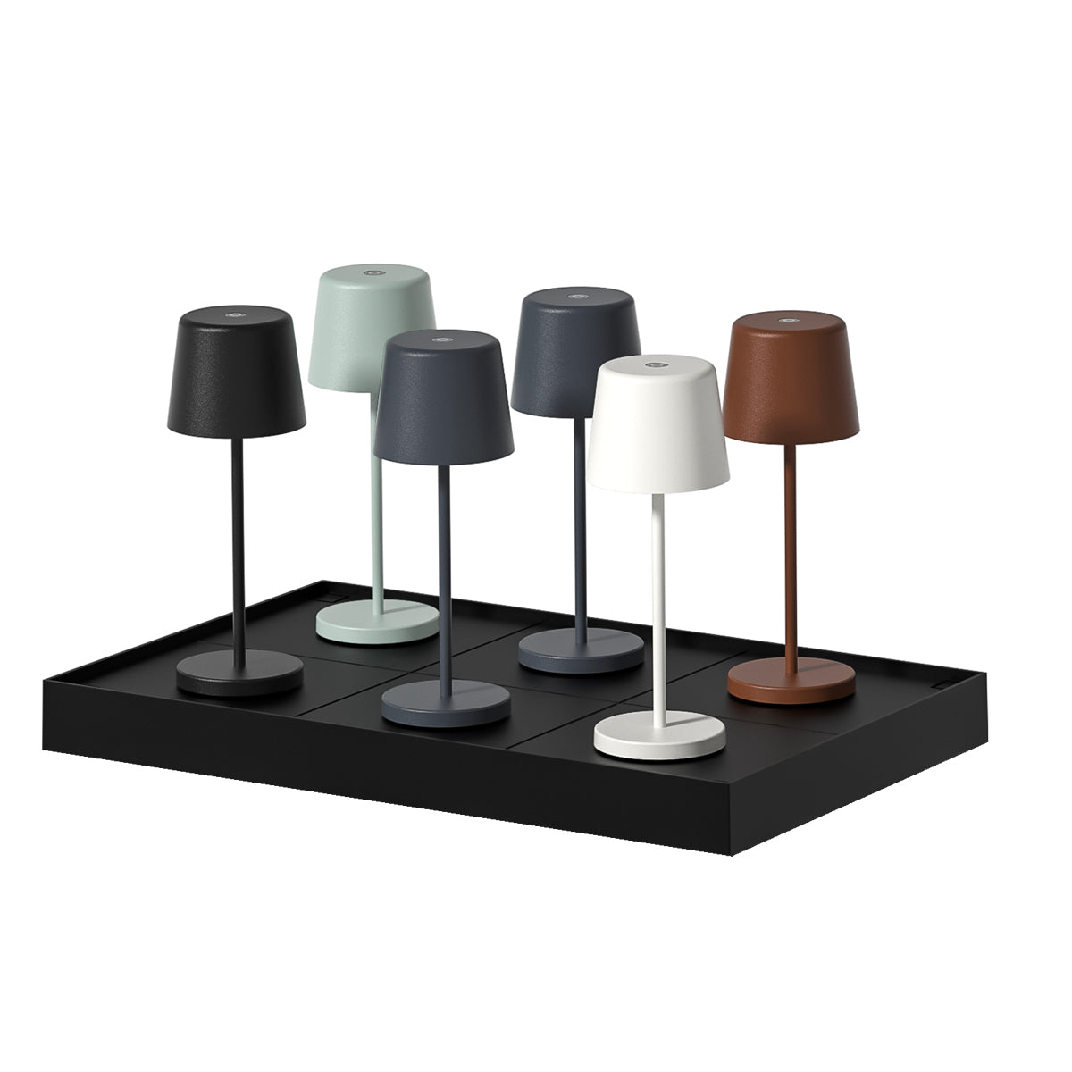 Red Deco Plate plateau chargement induction 6 lampes noir