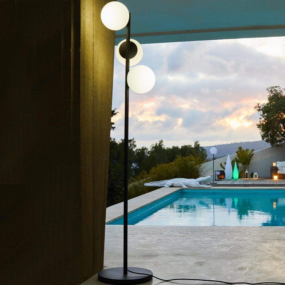 Red Deco Globy Tree lampadaire LED blanc H175cm 3 boules