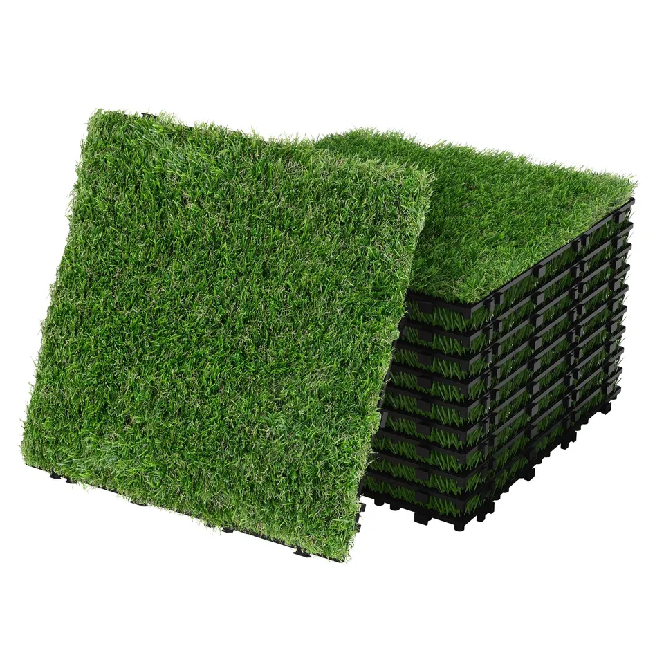 ECD Germany Garten dalles gazon artificiel 30x30 cm 1m² drainage