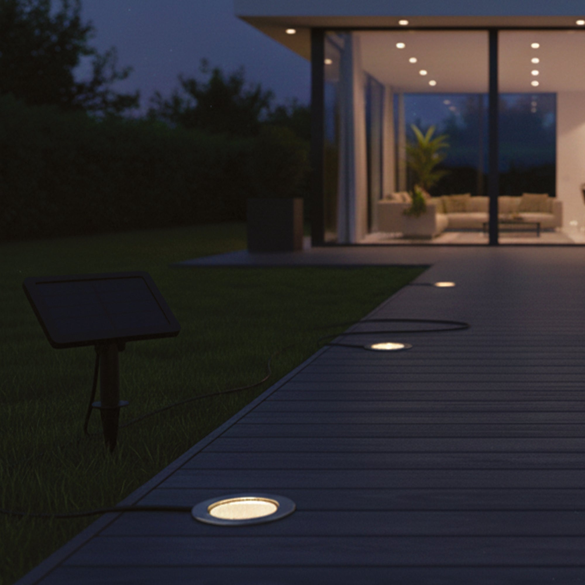 Red Deco Solpool lot 3 spots solaires piscine blanc chaud